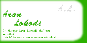 aron lokodi business card